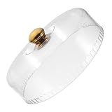 Hohopeti Transparente Kuchenglocke 28cm Kunststoff Tortenhaube mit Rundumschutz für Kuchen Käse Gebäck Lebensmittelabdeckung für Zuhause Partys und Hochzeiten