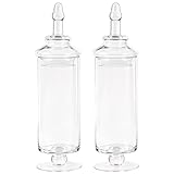 Winter Shore 1260ml Candy Bar Gläser mit Deckel [2er-Pack] - Vielseitige Große Deko Gläser für Vorräte - Durchsichtiges, Lebensmittelechtes Bonbonglas mit Deckel Groß für Buffet & Hausdeko - 37 x 9 cm