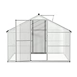 Aluminium Gewächshaus für den Garten 7,2m² inklusive 301 x 238cm Fundament vielseitig nutzbar als Treibhaus,Frühbeet Aufzucht,Tomatenhaus und Pflanzenhaus