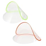 DIKACA 2 Stück Transparentes Leichtes Regenponcho hutvisier aus Strapazierfähigem Kunststoff Wasserdichtes Gesichtsschutzschild Passend für Regenmantelkapuzen Einfach zu Montierender