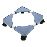 Toyvian Verstellbares Möbel rollgestell aus Robustem PP Mobiler Standfuß für Kühlschrank Waschmaschine Gasflasche und Blumentopf Multifunktionales Transportwagen mit Blau