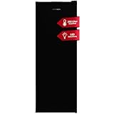 TELEFUNKEN Kühlschrank ohne Gefrierfach 255 Liter | Standkühlschrank groß | Vollraumkühlschrank freistehend mit Gemüsefach | LED-Beleuchtung | Türanschlag wechselbar | KTFK265EB2 schwarz