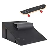 eurNhrN Finger Ramp Park Finger Ramp Park Mini Fingerbrett Skate -Teile Set Spielzeugzubehör Schwarz für Kinder Erwachsene Kinder