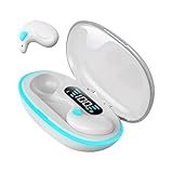Kopfhörer mit LED-Digitalanzeige, kabellose Sport-Kopfhörer, leicht, kabellos, klares Audio-Headset, unsichtbare Ohrhörer für Familie, Freunde, Kollegen