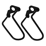 ibasenice 2 Stück Schaltwerkschutz aus Stahl Fahrradausrüstungsschilde hinterer Zifferblattschutz Umwerferschutzbügel aus Stahl Fahrrad-Schaltaugen Eisen Black