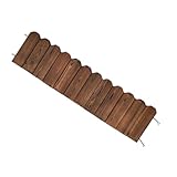 UPKOCH Holzgartenzaun aus Langlebigem Kesseldruckimprägniertem Holz 102 X 20cm Gartenlandschaftszaun Zur Beet und Rasenbegrenzung Wetterfester Zierzaun für Terrasse und Balkon
