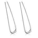 2 Stück French Twist Hair Pin Haarnadeln, U-FöRmige Haarnadeln füR Dickes Haar, French Haarnadelns für Frauen, Duttnadeln füR Haare, Chignon-Haarnadel-Werkzeug für MäDchen, Haartypen, Styling-ZubehöR