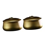 Cabilock 2 Stück Teiliges Mini Teedose aus Metall mit Dicht Schließendem Deckel Runde Teebox Kompakt und Tragbar für Teeblätter Staubdicht und Aromafrisch zur Aufbewahrung Zuhause