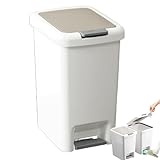 Mülleimer: Badeimer mit Fußpedal, geruchshemmender Deckel, Soft-Close-Abfallbehälter | Küchenbürobedarf, Unterschrank unter der Spüle, kompakter Raum