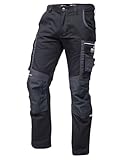 PUMA Workwear Precision X Arbeitshose für Herren - Premium Bundhose mit vielen Taschen und verstärkten Kniepartien - für Handwerk, Produktion und Baugewerbe, Farbe: Schwarz/Anthrazit, Gr.: 52