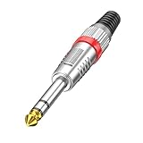 Snorvixre 6 35-mm Steckeradapter 24-Karat Goldkontakte Verstärktes Metallgehäuse Schraubverschluss Sicherheit Für Veranstaltungsorganisatoren Metalladapter Für Event Soundsysteme