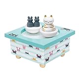 Trousselier 6295011 Spieluhr mit tanzenden Figuren für Kinder, Katze und Maus, magnetisch, Musikbox, Musikspieluhr