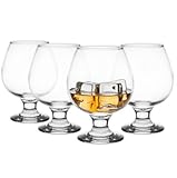 Glasmark KROSNO, 350ml, Set von 4, Cognacglas, Brandy, Cognac-Gläser, Cognacschwenker, Hochglanz, Schwenker gläser, Perfekt für Zuhause, Restaurants und Partys, Spülmaschinenfest