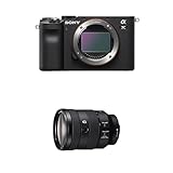 Sony Alpha 7C Spiegellose E-Mount Vollformat-Digitalkamera ILCE-7C (24,2 MP, 7,5cm (3 Zoll) Touch-Display, Echtzeit-AF) Body - schwarz + Objektiv 24-105mm f4