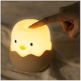 LED Nachtlicht Kinder, UNEEDE Nachtlampe Baby Keine verschluckbaren Kleinteile, Kawaii Silikon Kinder Nachtlicht Dimmbar Touch USB Lampe für Babyzimmer Stillen, Kindergeschenke (ChacoChick)