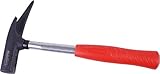 Connex Latthammer - Stahlrohrstiel 1K-Griff - chromfarbig / rot - mit Stahlrohrstiel - Kunststoffgriff - Bahn geraut / Hammer / Zimmermannshammer / Zimmererhammer / COX610750