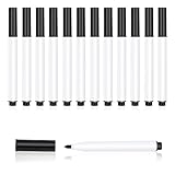 Whiteboard Marker, 12-Stück Whiteboard Stifte und Kreidestifte für Fenster, Fine Tip folienstift abwischbar Mit Dry Wipe Markers (Schwarz)