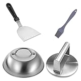 Gatuida 1Satz Burgerpresse mit Praktischer Burgerzertrümmerer für Gleichmäßige Patties zu Reinigen für BBQ Partys