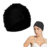 Badekappe, Unisex Badehaube Damen Bademütze Schwimmhaube, Elastische Badekappen für Erwachsene, Schwimmkappe Damen Turban Badekappe, für Männer Frau Lange Kurzes Haar Erwachsene