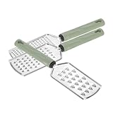 Holibanna 3 Stück Käsereibe Handlicher Käsezerkleinerer Mikrohobel für Lebensmittel Zitronenreibe Zitronenschale Werkzeug Kartoffelschredder Handheldin Rostfreier Stahl