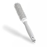 Olivia Garden Expert Blowout Speed – Weiß & Grau - 25 - Keramik-Rundbürste mit extra langem Barrel für 25% schnellere Blowouts