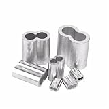 M1.0 .2 .5 M2 M3 M4 M5 M6 Drahtklemmen Doppelloch-Aluminium-Gehäuse Drahtseil-Aderendhülse Kabelbinder Crimphülse Klemme FüR Seile Draht Seilverbinder Stahlseil