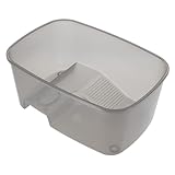 TOYANDONA Schildkrötenbecken mit Sonnenplattform Transparentes Terrarium für Reptilien als Aquarien für Schildkröten und Flusskrebs zu Reinigen und Design Mittelgroß Transparent