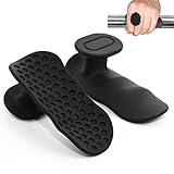 Anti Rutsch Gym Grips 1 Paar, Fitness Handschuhe Herren Damen, Silikon Fitness Grip Pads für Crosstraining, Gymnastik, Hantelheben, Fitness Zubehör (Schwarz)