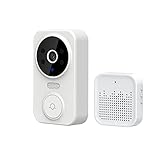 ARMYJY Smart Wireless WiFi Video Doorbell Phone Door Ring Intercom Security Camera Bell Doorbell Camera Smart Doorbell for Home White