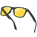 Nlieanuc Nachtsichtbrille zum Autofahren Polarisierte Sonnenbrille Gelbe Gläser Nachtbrille Herren Damen Autofahrer Nachtfahrbrille filtert Licht Night Vision Goggles