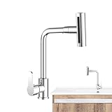 Niesel Küchenarmatur – Moderner Wasserfall-Mischbatterie mit 4 Sprühmodi | Wasserhahn mit Spray für Spüle Küche | Für Haus Bauernhof Wohnung Bar Badezimmer Waschküche