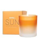 NIVEA SUN Duftkerze, schöne Duftkerze im Glas mit dem bekannten Duft der NIVEA SUN Sonnencreme, zart duftende Kerze im Ombre-Glas Behälter (120 g)