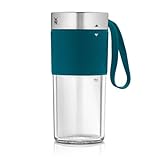 WMF Küchenminis Mix on the Go 300 ml, Mini Mixer to Go, USB Mixer Smoothie Maker, aufladbarer Personal Blender, tragbarer Mixer für Smoothies, Shakes, petrol
