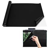 Aquarium Rückwand,Statisch Haftender Aquarium Hintergrund Schwarzer Generisch,40x200cm Aquarium Hintergrund,Hochwertig Aquarium Statisch Haftend Hintergrund,Aquarium Wasserpflanze Fisch Hintergrund