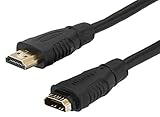 PremiumCord 4K High Speed HDMI Verlängerungskabel 2 m, Video 4K 2160p, Full HD 1080p, Deep Color, 3D, ARC, HDR, Dolby TrueHD, 10,2Gbps, vergoldete Anschlüsse, schwarz
