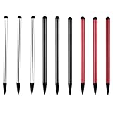 UYVPAER 9 Stück Stylus-Stifte Für Touchscreens, Universeller Ipad-Stift Mit Feiner Spitze Für Ipad, Handy/Ipad/Samsung/Android/Tablet Und Andere Touchscreens(Rot, Schwarz, Silber)