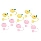 VICASKY 10 Stück Teiliges Niedliche Silikon strohhalm endkappen Wiederverwendbar Staubschutz Trinkhalm Stopfen für Zuhause Outdoor Party Dekoration