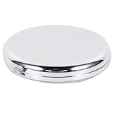 Hemobllo Doppelseitiger Kosmetikspiegel Runder Handspiegel Klappbar Metall Tragbar Kleiner Taschenspiegel für Damen Hochzeiten und Geburtstage