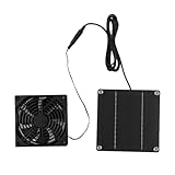 50W 12V Solarbetriebener Abluftventilator, Solarpanel Kühlventilator, Monokristallines Silizium Solarpanel Power Mini Ventilator für Camping Wohnwagen