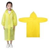 volumoon Regenmantel für Kinder, REVA Regenmäntel mit Kapuze, Kinder Wasserdicht Regenmantel, Regencape Kinder Wiederverwendbarer, Regencape Regenschutz für Jungen, Mädchen, Outdoor, Reisen, Camping