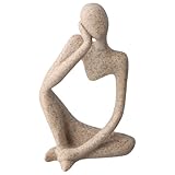 Dewocke Denker Statue Resin Abstrakt Statue Kunst Skulptur Figuren Mini Harz Denker Modern Deko Ästhetische Skulpturen Ornamente für Zuhause Wohnzimmer Desktop Bücherregal Schlafzimmer Büro Dekoration