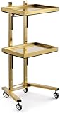 3-stöckiger Rollwagen mit Tablett, Edelstahl-Aufbewahrungsständer für Salon oder Küche