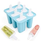 KEWUZY Eisformen Silikon, Eislutscher Eisförmchen,Popsicle Formen Set,Eis Form Stieleisform,Silikon Eisformen,Eiszapfen sind BPA-frei,Silikon Popsicle Formen für Kinder in Lebensmittelqualität