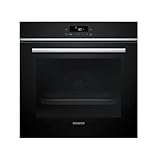 Siemens HB571ABS3 iQ300 Einbau-Backofen, 60 x 60 cm, LED-Touchbedienung, cookControl10, 3D-Heißluft, Umluftgrill, Schnellaufheizung, Pyrolyse, activeClean, Kindersicherung, Edelstahl