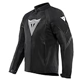 DAINESE Herren Air Graphics Tex Jacket Motorradjacke für den Sommer, belüftet und leicht, mit weichen Protektoren an Schultern und Ellbogen, Schwarz/Weiß Diamant, 50