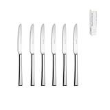 Hochglanzbesteck-Set – Set mit 6 Dessertmessern – Chicago Collection – hergestellt aus Edelstahl 18/10, spülmaschinenfest, eigene Herstellung – Portugal, Europa.