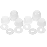 Healeved 2 Satz Toilettenbolzenkappen aus Kunststoff Universelle Aufsteck Abdeckungen für Wc Schrauben Rostfreie Ersatzteile für Toilettenbefestigung Badezimmerzubehör