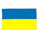 AZ FLAG - Flagge Ukraine - 90x60 cm - Ukrainische Fahne 60 x 90 cm Feiner Polyester - Flaggen