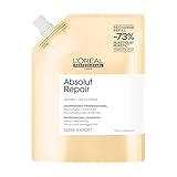 L'Oréal Professionnel Reparierendes Haarshampoo für strapaziertes und trockenes Haar, Mit Quinoa, Serie Expert, Absolut Repair Shampoo zum Nachfüllen, Refill, 500ml