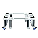 Verstellbarer Kühlschrankständer für Side-by-Side Kühl-/Gefrierschrank-Kombination, 24,9 cm Höhe, beweglicher Boden mit 4 Rädern, passend für 75–95 cm, robuste Unterstützung für den Heimgebrauch